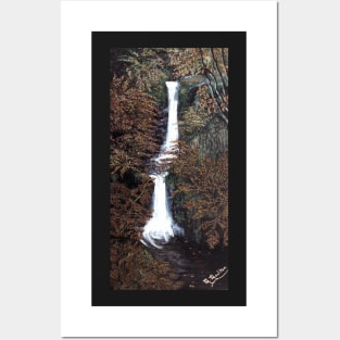 Watersmeet Waterfall Lynmouth Devon England Posters and Art